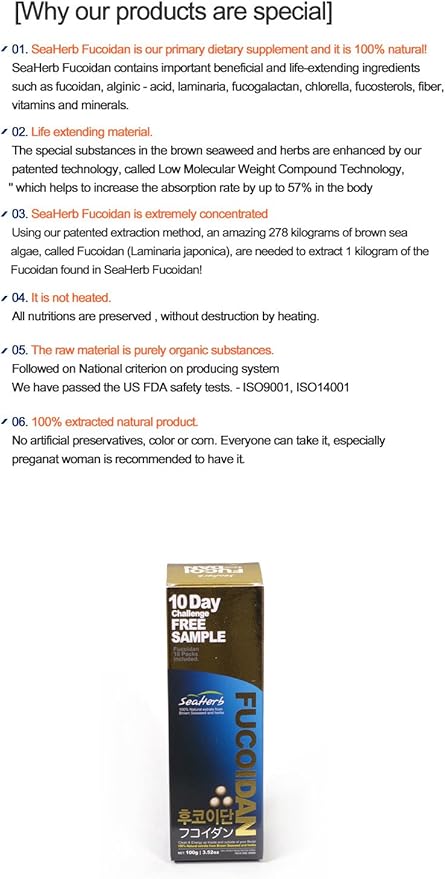 [Pill Type] 100% Natural Brown Seaweed Extract Fucoidan USFDA Passed (ID Code 2030950) (125g)