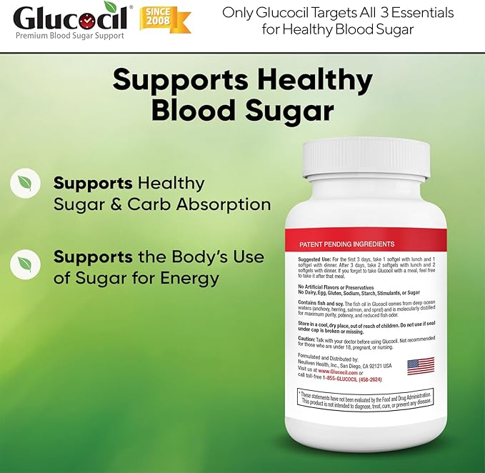 Glucocil – Premium Blood Sugar Support 2 Million 3 Essentials 2008, with
