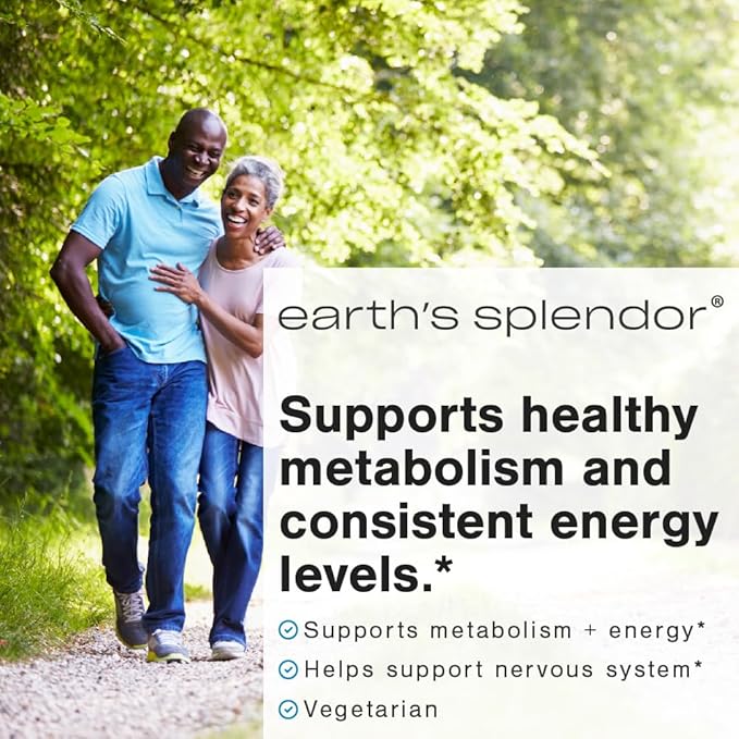 Earth's Splendor Energy Supplements, with Vitamin B12, Dietary (1000mcg, 200 200 Tablets)