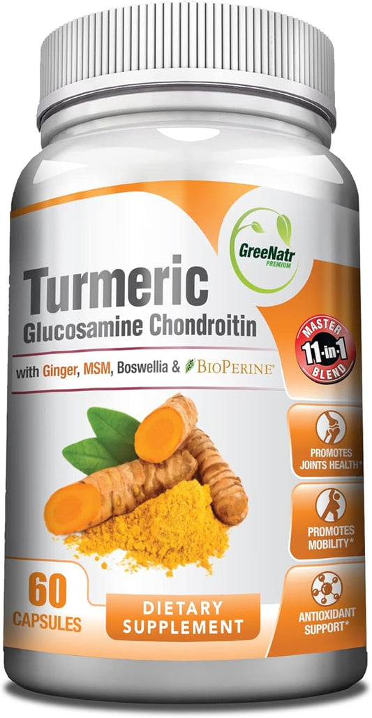 Turmeric Curcumin with Black Pepper 60 Capsules (1 Bottle)