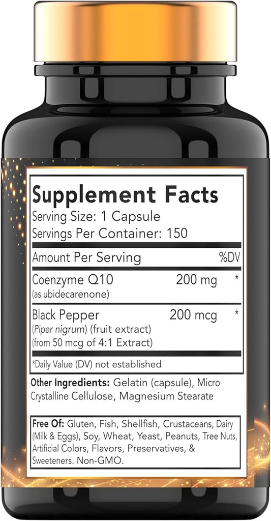 CoQ10 200mg - 150 Capsules 5 Month Q-10 200 200 mg