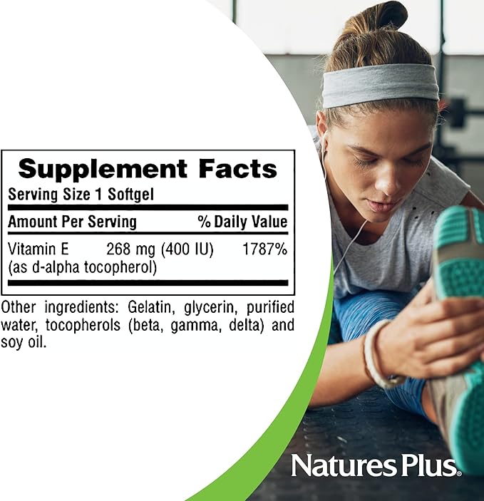 NaturesPlus Vitamin E 400 iu 60 Softgels 60 Servings