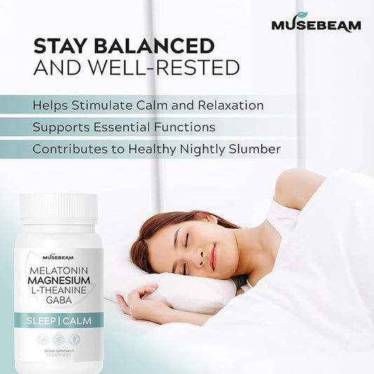 Magnesium Glycinate 275mg Melatonin 5mg L-Theanine 200mg GABA 100mg Capsules