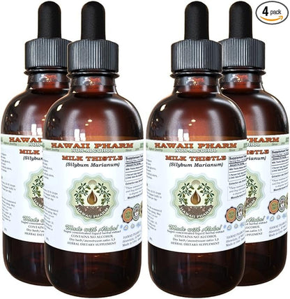 Hawaii Pharm Milk Thistle Alcohol-FREE Liquid 4x4 oz
