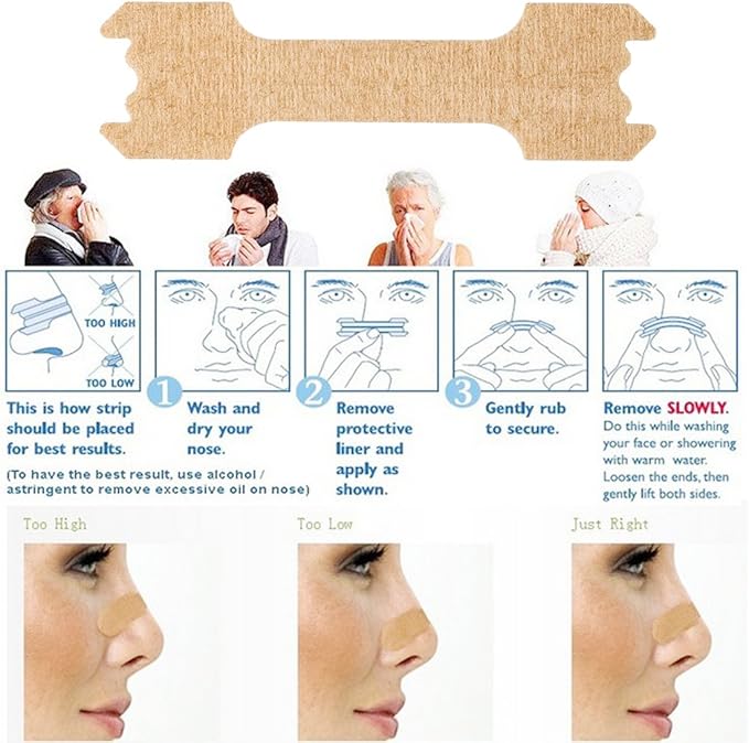 10 Pcs Nasal Strips for Reduce 55mm*16mm