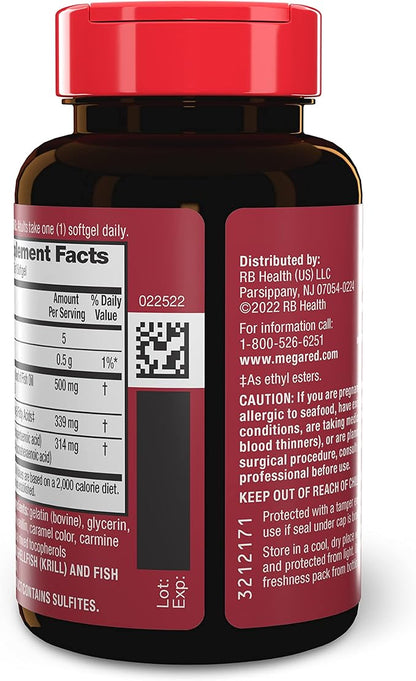MegaRed Omega 3 Fish Oil & (80 Count 3 Fatty