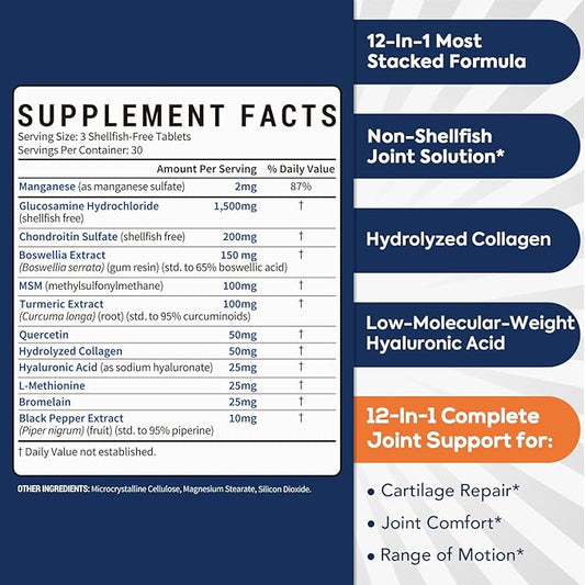 Joint Support, Glucosamine Chondroitin MSM 90 Tablets