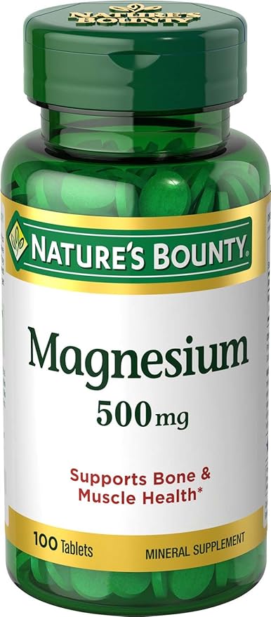 Nature's Bounty Magnesium, Mineral Supplement, Supports 500 mg, 100 Count