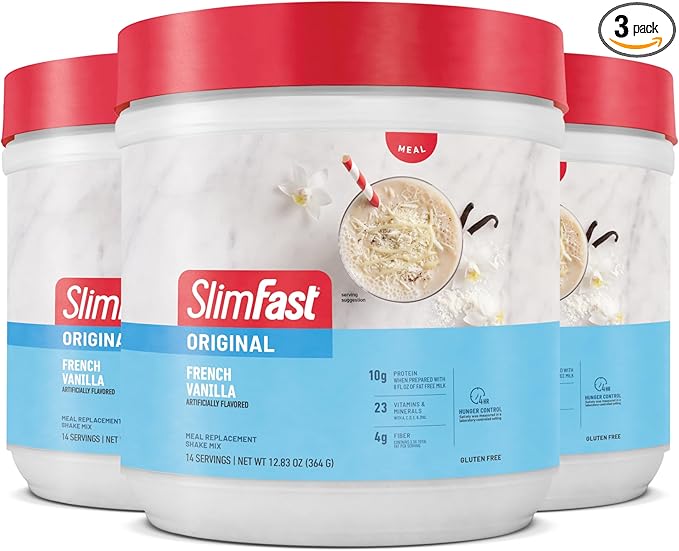 SlimFast Original Meal Replacement Powder, French 10g of 14 Servings 3) (Packaging