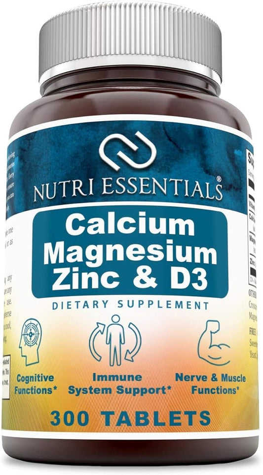 Calcium Magnesium Zinc + Vitamin D3 (300 Count)