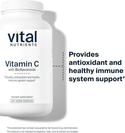 Vital Nutrients Vitamin C with Bioflavonoids 1000mg Vitamin 500mg Citrus 220 Capsules