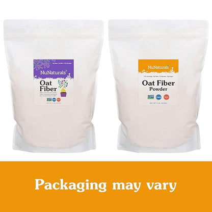 NuNaturals Oat Fiber Powder, All Natural 5 lbs