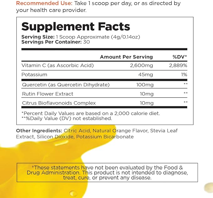 Livingood Daily High Dose Vitamin C 2,600mg Ascorbic 30 Servings
