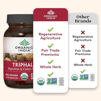 ORGANIC INDIA Triphala Capsules Organic 90 Capsules