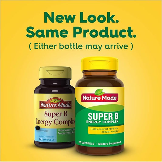 Nature Made Super B Energy Complex, 60 Softgels, 60 Day
