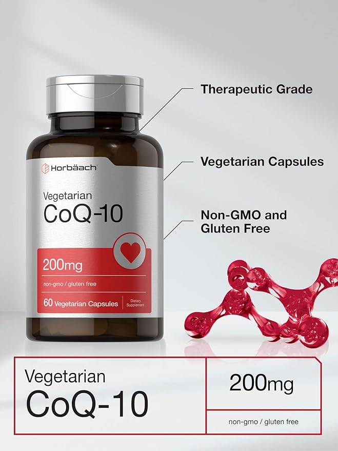 Horbäach CoQ10 Capsules 200mg | 60 Count