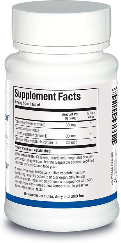 Biotics Research CoQZyme 30 milligram of Q10 CoQ10. CoQ10. Supplies 60 Tabs