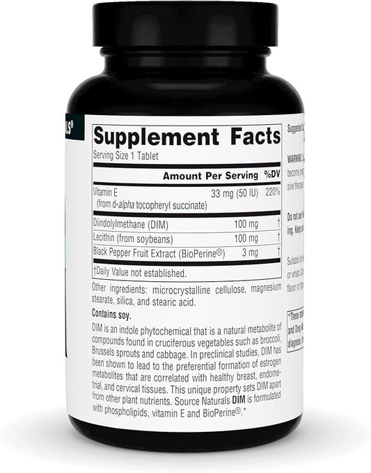 Source Naturals DIM, Diindolylmethane 100mg 120 Tablets
