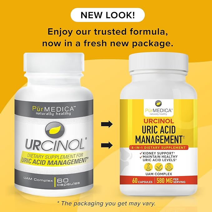 Urcinol Uric Acid Supplement for Joint Support 60ct (Pack 2) -