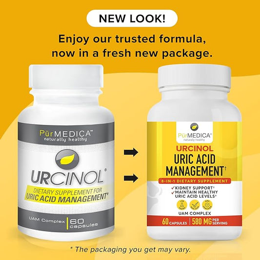 Urcinol Uric Acid Supplement for Joint Support 60ct (Pack 2) -