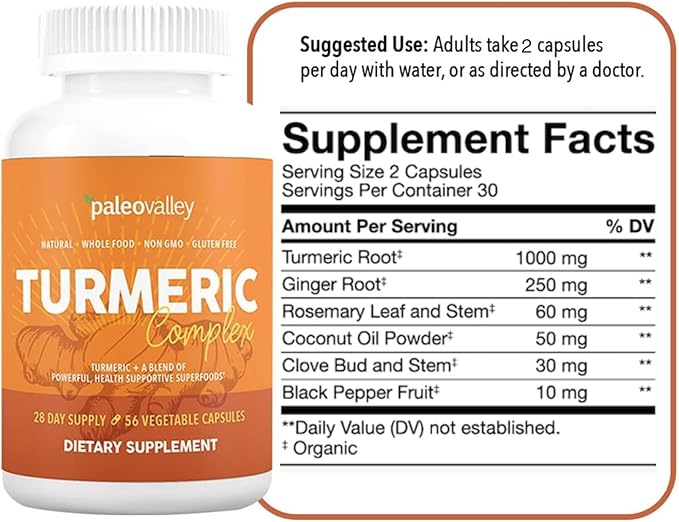 Paleovalley - Organic Turmeric Complex - 3 Pack (168 Veggie