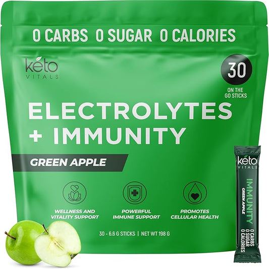 Keto Vitals Immunity Sugar Free Electrolytes 30 Count