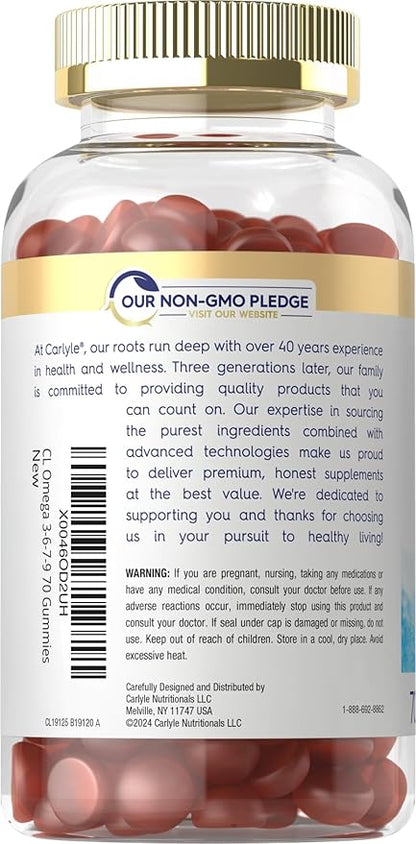 Carlyle Omega 3 6 7 9 Gummies 70 Count