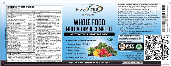 Mens Multivitamins - Daily Mens Vitamins 44 Organic