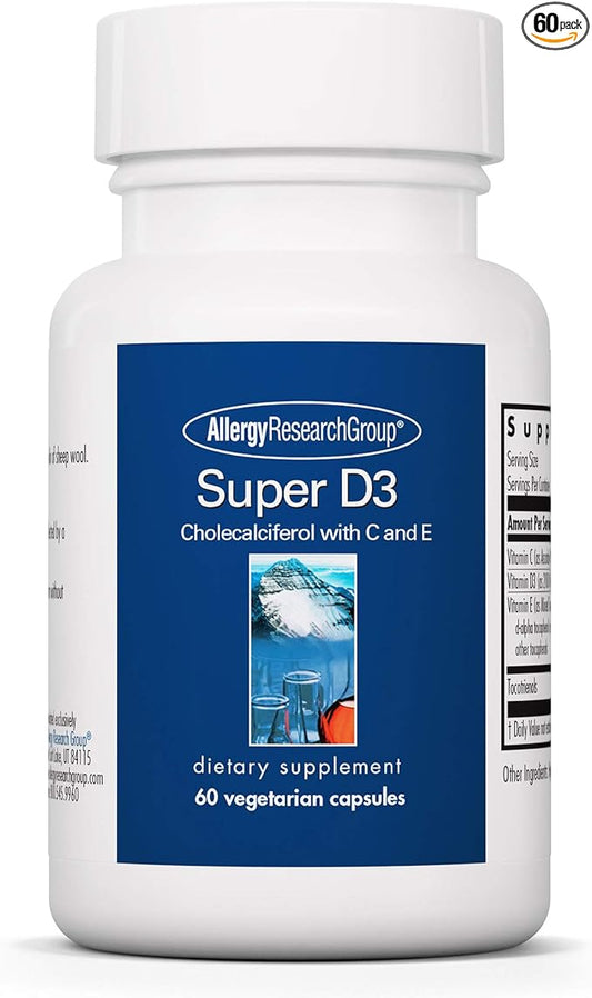 Allergy Research Group Super D3 Dietary Supplement 60 Count