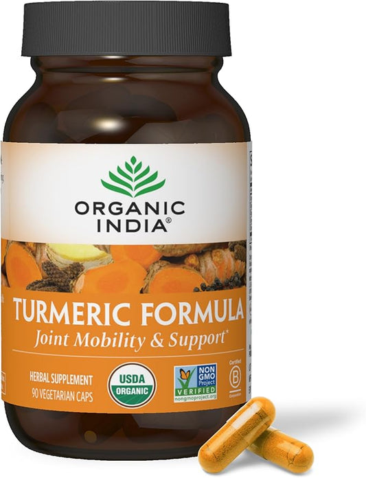 ORGANIC INDIA Turmeric Curcumin with Black Pepper 90 Capsules