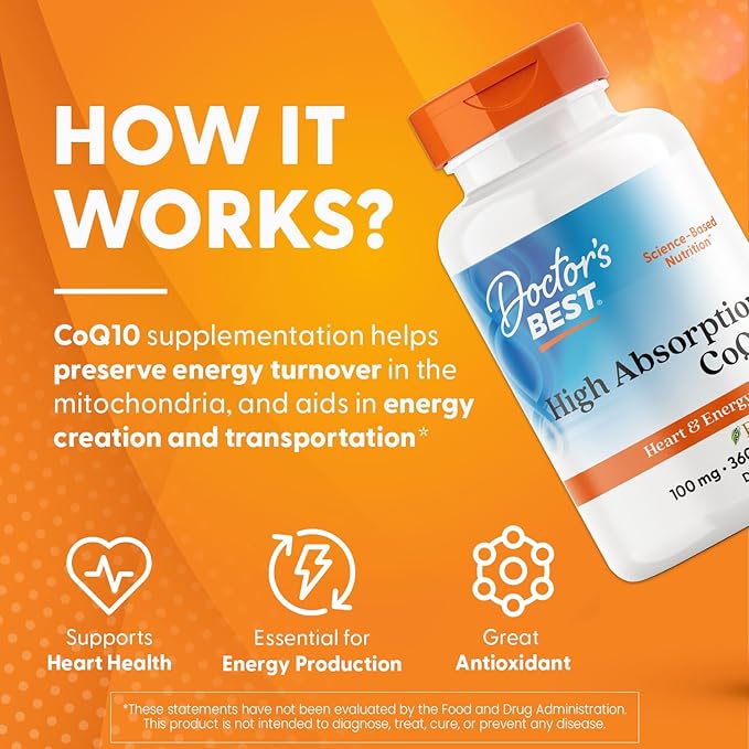Doctor's Best High Absorption CoQ10 100 mg 360 Veggie 1)