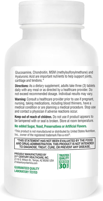 21st Century Glucosamine and Chondroitin Plus 120 Count