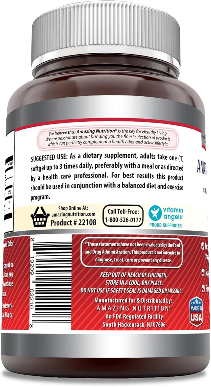 Amazing Formulas CLA | Conjugated Linoleic Acid Supplement | 1250 Mg | Softgels | Non-GMO | Gluten-Free | Made in USA (240 Count)