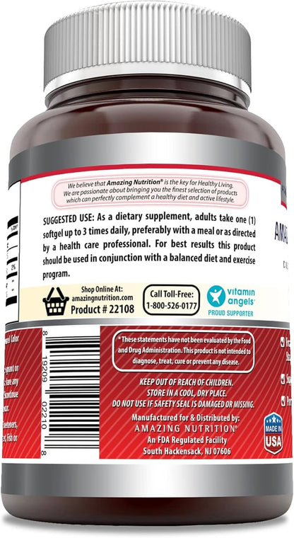 Amazing Formulas CLA | Conjugated Linoleic Acid Supplement | 1250 Mg | Softgels | Non-GMO | Gluten-Free | Made in USA (240 Count)