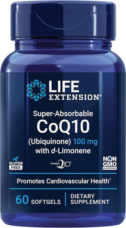 Life Extension Super-Absorbable CoQ10 (Ubiquinone) 60 Softgels