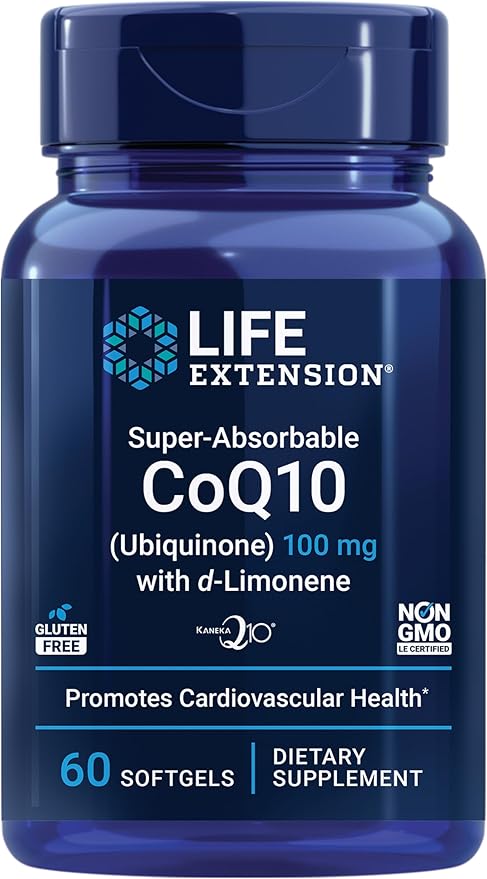 Life Extension Super-Absorbable CoQ10 (Ubiquinone) 60 Softgels