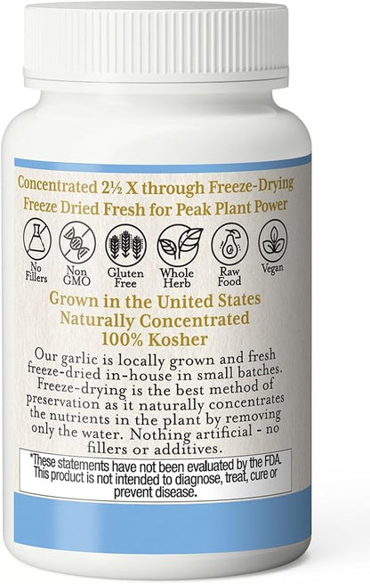 Eclectic Institute Raw Freeze-Dried Non-GMO Garlic Capsules 120 CT