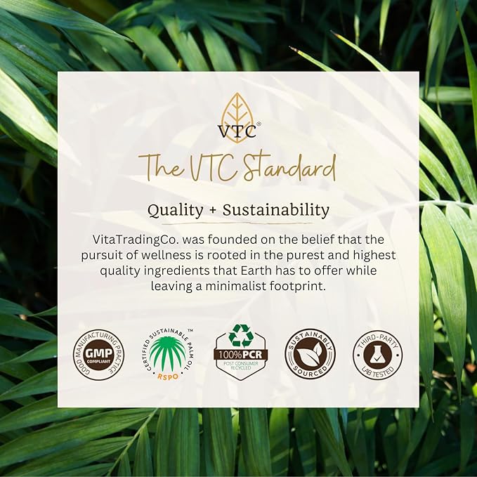 VitaTradingCo. 100% Pure C8 MCT Oil | 3X Distilled Caprylic Acid | Healthy Fat for Clean Energy | Sustainably Sourced | Non-GMO, Paleo, Keto | 128oz, 256 Servings (Unflavored)