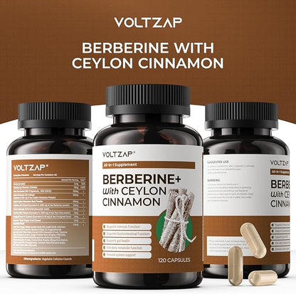 Berberine Supplement with Ceylon Cinnamon 1500mg: 5X with