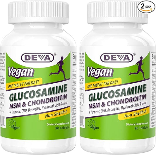 DEVA Vegan Glucosamine MSM & Chondroitin 90 Tablets 2)