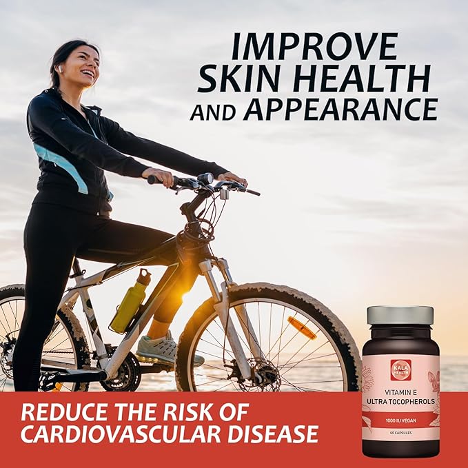 Kala Health Vitamin E 1000 IU 450mg Vitamin 4 Tocopherols