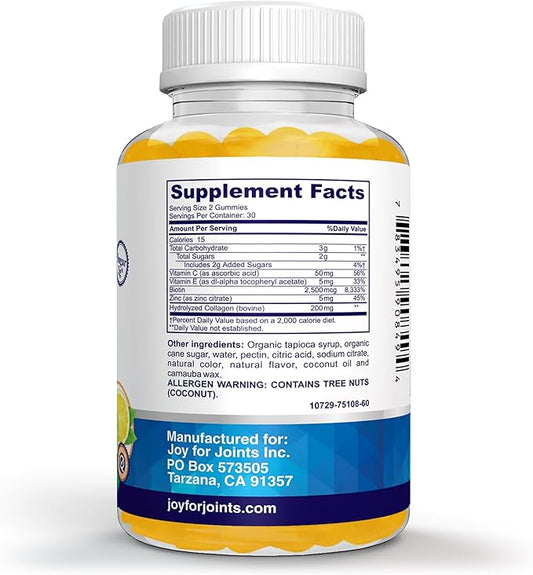 Collagen Gummies with Biotin (2500mcg), Vitamins 60 Collagen