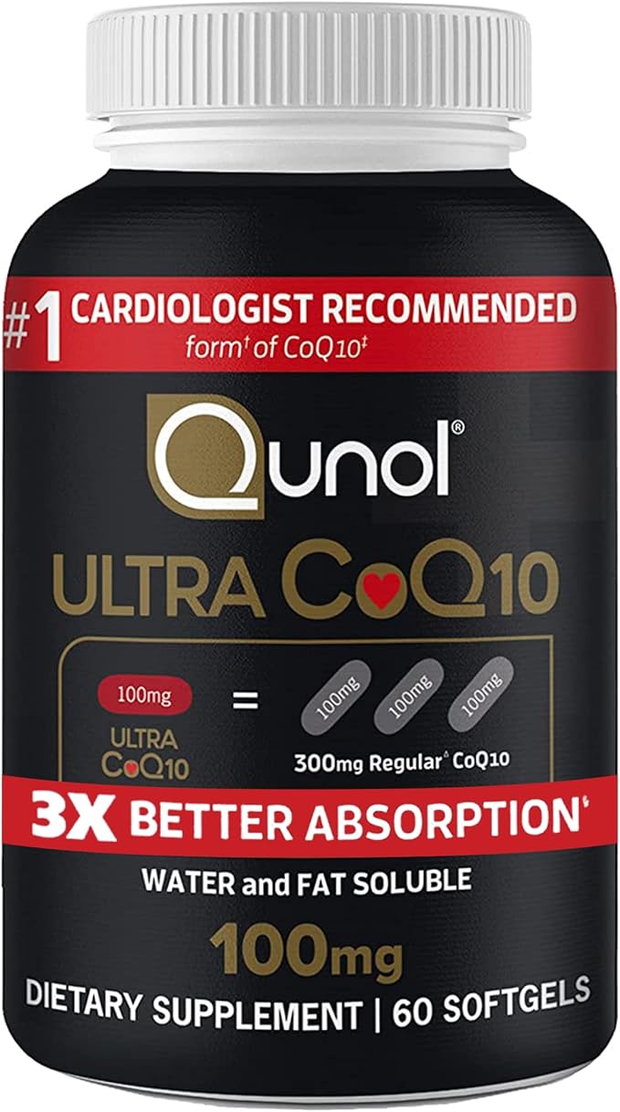 Qunol Ultra CoQ10 100mg Softgels- 3x Q10 Supplements 2 Month 60 Count