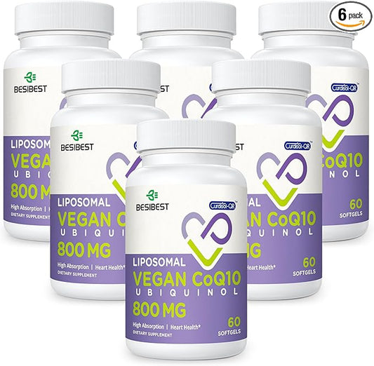 Liposomal Ubiquinol CoQ10 800 MG Softgel, CoQ10 Ubiquinol Q10 800mg, 800mg, Powerful 360 Vegan