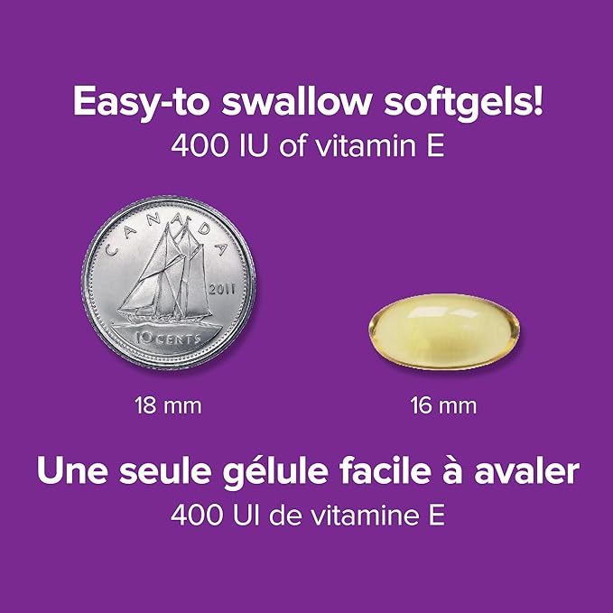 Webber Naturals Vitamin E Natural Source 400 IU-120 IU-120 Softgels