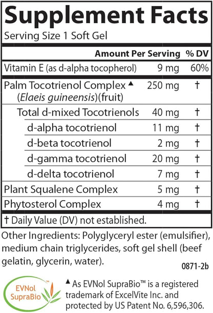 Carlson - Tocomin SupraBio, Full Spectrum 60 Softgels