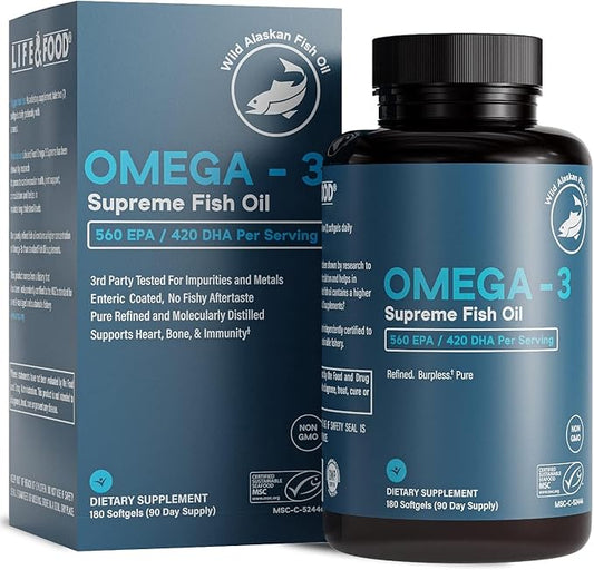 Omega-3 Supreme 1400 mg Wild Alaskan (3 Mo Supply,180 Softgels)