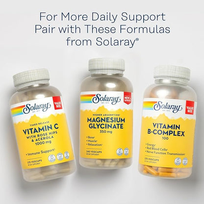 SOLARAY Vitamin B Complex 100 mg, B6, B12, B12, Biotin, 275 VegCaps