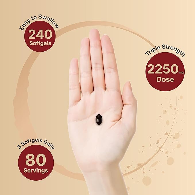 Korean Red Ginseng 2,250mg Per Serving, 240* Softgels 10% Ginsenosides,