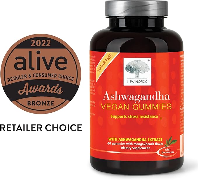 NEW NORDIC Ashwagandha Gummies 300 mg 60 Gummies